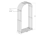 Floraworld Holzunterstand Rundbogen 103 cm x 43 cm x 200 cm – Bild 3