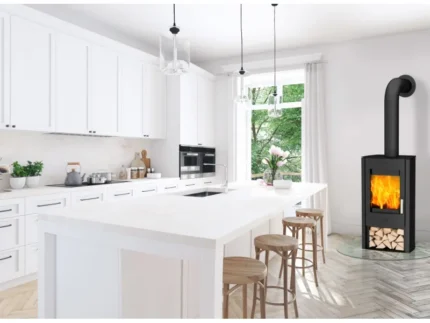 Fireplace Tuvalu Kaminofen Stahl Schwarz 6 kW