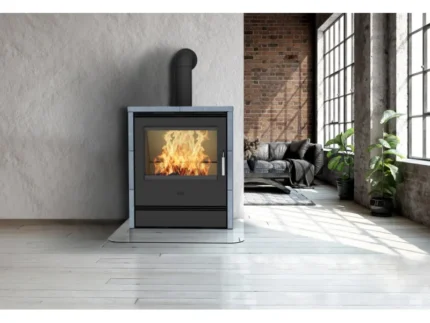 Fireplace Rönky Kaminofen Speckstein Schwarz 9,5 kW mit Automatik