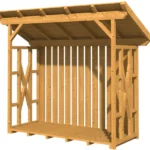Skan Holz Holzunterstand Lars 2 290 x 128 cm Natur