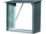 Dobar Kaminholzregal Madera Metall Grau 163 cm x 83 cm x 154 cm
