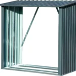 Dobar Kaminholzregal Madera Metall Grau 163 cm x 83 cm x 154 cm