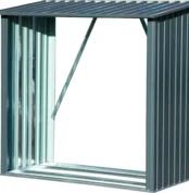 Dobar Kaminholzregal Madera Metall Grau 163 cm x 83 cm x 154 cm