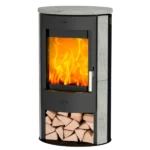 Fireplace Zaria Kaminofen Speckstein Schwarz 6 kW