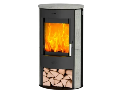 Fireplace Zaria Kaminofen Speckstein Schwarz 6 kW