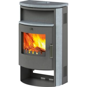 ACCENTE Kaminofen Pamir UNI-1663-GTS13 2.0 Naturstein-Schwarz 6,7 kW
