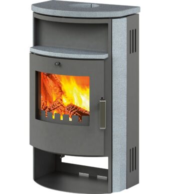 ACCENTE Kaminofen Pamir UNI-1663-GTS13 2.0 Naturstein-Schwarz 6,7 kW