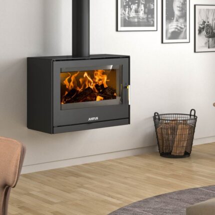 Justus Dias XL Kaminofen Stahl Schwarz