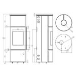 Justus Faro W+ 2.0 Kaminofen Stahl Gussgrau mit Speckstein-Verkleidung – Bild 2