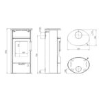 Justus Island 5 2.0 Kaminofen Stahl Gussgrau / Speckstein