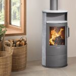 Justus Island 5 2.0 Kaminofen Stahl Gussgrau / Speckstein