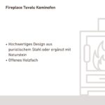 Fireplace Tuvalu Kaminofen Stahl Schwarz | Topplatte Sandstein