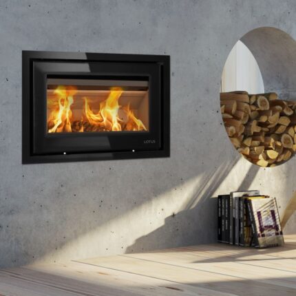 Lotus H470 Kamineinsatz Black Magic / Scharniere links