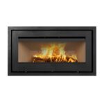 Lotus H470 W Kamineinsatz Schwarz / Scharniere links