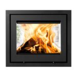Lotus H570 T Kamineinsatz Farbe Schwarz, Scharniere links – Bild 2