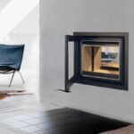 Lotus H570 T Kamineinsatz Farbe Schwarz, Scharniere links – Bild 5