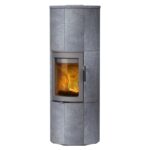Lotus Maestro 152M Kaminofen Grau/ Speckstein, Rauchabgang hinten – Bild 2