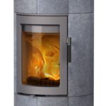 Lotus Maestro 152M Kaminofen Grau/ Speckstein, Rauchabgang hinten – Bild 3