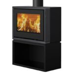 Lotus Style 370 m/base Kaminofen Schwarz/ Indian Night, Rauchabgang oben – Bild 2