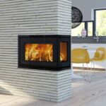 Lotus Unico 11 Kamineinsatz Schwarz / Scharniere links