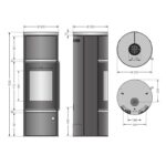 Oranier Arena Aqua 2.0 wasserführender Kaminofen Stahl Schwarz mit Abdeckplatte Glas – Bild 2