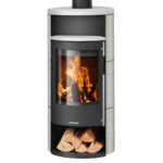 Oranier Polar Neo 4 Kaminofen Stahl Schwarz / Keramik Seidenweiß – Bild 2