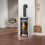 Oranier Polar Neo 4 Kaminofen Stahl Schwarz / Keramik Seidenweiß – Bild 4