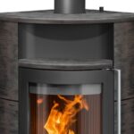 Oranier Polar Neo Eck Kaminofen Stahl Schwarz / Keramik Namib – Bild 3