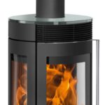Oranier Rota TRE 2.0 Kaminofen Stahl Schwarz mit Glas-Abdeckplatte – Bild 3
