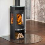Oranier Rota TRE 2.0 Kaminofen Stahl Schwarz mit Glas-Abdeckplatte