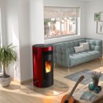 Oranier Sando 50 Pelletofen Bordeauxrot – Bild 6