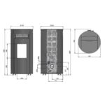 Oranier Sando 50 Pelletofen Bordeauxrot