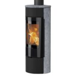 Lotus Prestige Magic 40 Kaminofen Schwarz/ Speckstein, RR hinten od. RR oben / optional Griffvarianten – Bild 2