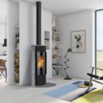 Lotus Prestige Magic 40 Kaminofen Schwarz/ Speckstein, RR hinten od. RR oben / optional Griffvarianten