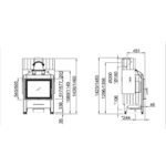 Spartherm Varia 1V Kamineinsatz links 1483 Höhe 200 mm RR