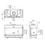 Spartherm DRU Metro 100XT/2-41 RCH Gas-Kamineinsatz G20 / Links / Ceraglas / Clear View