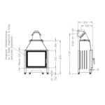 Spartherm Mini S-4S Kamineinsatz 51 cm rechts – Bild 2