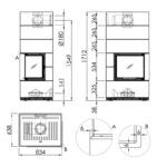 Spartherm wasserführender Kaminbausatz SIM 1/3 Varia 2R 55h-4S H2O Feinbeton