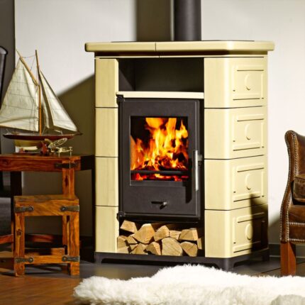 Wamsler Montafon S Kaminofen Keramik beige