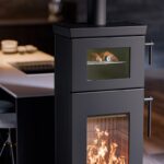 Thermorossi Kaminofen Zen O Evo6 mit Backfach und Holzfach Matt Schwarz – Bild 9