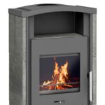 Wamsler Gron Kaminofen Stahl gussgrau/ Naturstein – Bild 2