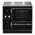 Wamsler K 148 CL Küchenofen wasserführend Schwarz / Chrom, Rauchrohr rechts