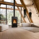 Thermorossi Zen W Kaminofen Stahl Schwarz mit Holzfach, Auslaufmodell – Bild 8