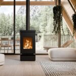 Thermorossi Zen W Kaminofen Stahl Schwarz mit Holzfach, Auslaufmodell – Bild 7